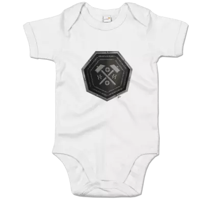 Motiv: Baby Body Organic - Wappen - Xorlosch - bestimme auf Wunsch Details wie Produkt, Grösse, Farbe und Position selbst ! Motiv: Baby Body Organic - Wappen - Xorlosch