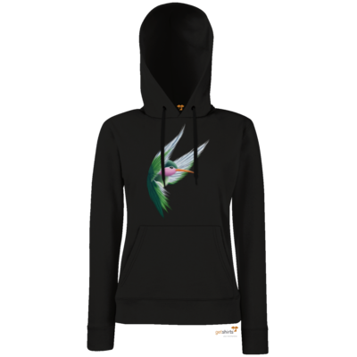 Motiv: Hoodie Damen Classic - Kolibri - bestimme auf Wunsch Details wie Produkt, Grösse, Farbe und Position selbst ! Motiv: Hoodie Damen Classic - Kolibri