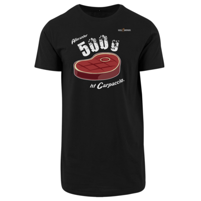 Motiv: Shaped Long Tee - SizzleBrothers - Grillen - Carpaccio - bestimme auf Wunsch Details wie Produkt, Grösse, Farbe und Position selbst ! Motiv: Shaped Long Tee - SizzleBrothers - Grillen - Carpaccio