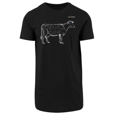 Motiv: Shaped Long Tee - SizzleBrothers - Grillen - Meatmap - bestimme auf Wunsch Details wie Produkt, Grösse, Farbe und Position selbst ! Motiv: Shaped Long Tee - SizzleBrothers - Grillen - Meatmap