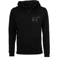 Motiv: Heavy Zip-Hoodie - SizzleBrothers - Grillen - Meatmap - bestimme auf Wunsch Details wie Produkt, Grösse, Farbe und Position selbst ! Motiv: Heavy Zip-Hoodie - SizzleBrothers - Grillen - Meatmap