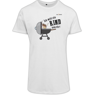Motiv: Shaped Long Tee - SizzleBrothers - Grillen - Ich will ein Rind - bestimme auf Wunsch Details wie Produkt, Grösse, Farbe und Position selbst ! Motiv: Shaped Long Tee - SizzleBrothers - Grillen - Ich will ein Rind