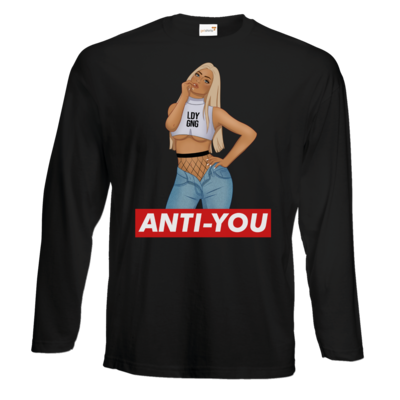 Motiv: Exact 190 Longsleeve FAIR WEAR - Anti-You (Erna) - bestimme auf Wunsch Details wie Produkt, Grösse, Farbe und Position selbst ! Motiv: Exact 190 Longsleeve FAIR WEAR - Anti-You (Erna)