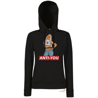 Motiv: Hoodie Damen Classic - Anti-You (Erna) - bestimme auf Wunsch Details wie Produkt, Grösse, Farbe und Position selbst ! Motiv: Hoodie Damen Classic - Anti-You (Erna)