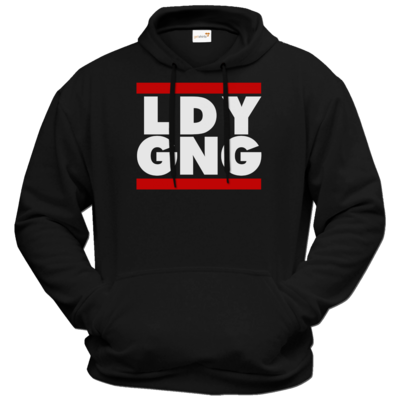 Motiv: Hoodie Premium FAIR WEAR - LDY GNG - bestimme auf Wunsch Details wie Produkt, Grösse, Farbe und Position selbst ! Motiv: Hoodie Premium FAIR WEAR - LDY GNG