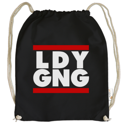 Motiv: Cotton Gymsac - LDY GNG - bestimme auf Wunsch Details wie Produkt, Grösse, Farbe und Position selbst ! Motiv: Cotton Gymsac - LDY GNG