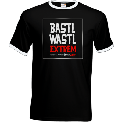 Motiv: T-Shirt Ringer - Bastlwastl extrem - bestimme auf Wunsch Details wie Produkt, Grösse, Farbe und Position selbst ! Motiv: T-Shirt Ringer - Bastlwastl extrem