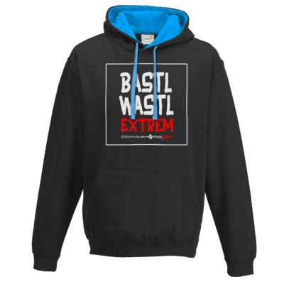 Motiv: Two-Tone Hoodie - Bastlwastl extrem - bestimme auf Wunsch Details wie Produkt, Grösse, Farbe und Position selbst ! Motiv: Two-Tone Hoodie - Bastlwastl extrem