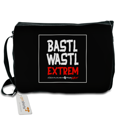 Motiv: Schultertasche - Bastlwastl extrem - bestimme auf Wunsch Details wie Produkt, Grösse, Farbe und Position selbst ! Motiv: Schultertasche - Bastlwastl extrem