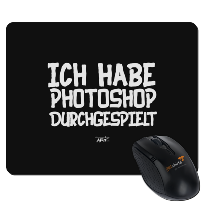 Motiv: Mousepad Textil - Ich hab PS durchgespielt - bestimme auf Wunsch Details wie Produkt, Grösse, Farbe und Position selbst ! Motiv: Mousepad Textil - Ich hab PS durchgespielt
