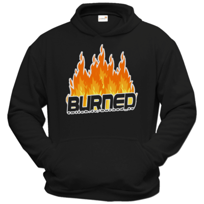Motiv: Hoodie Classic - Burned Flames - bestimme auf Wunsch Details wie Produkt, Grösse, Farbe und Position selbst ! Motiv: Hoodie Classic - Burned Flames