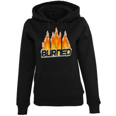 Motiv: Womens Heavy Hoody - Burned Flames - bestimme auf Wunsch Details wie Produkt, Grösse, Farbe und Position selbst ! Motiv: Womens Heavy Hoody - Burned Flames