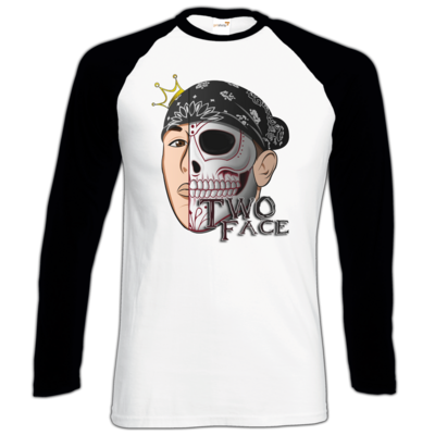 Motiv: Longsleeve Baseball T - Logo weißer - bestimme auf Wunsch Details wie Produkt, Grösse, Farbe und Position selbst ! Motiv: Longsleeve Baseball T - Logo weißer