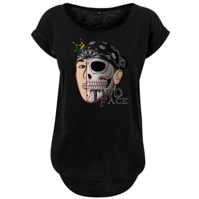 Motiv: Ladies Long Slub Tee - Logo weißer - bestimme auf Wunsch Details wie Produkt, Grösse, Farbe und Position selbst ! Motiv: Ladies Long Slub Tee - Logo weißer
