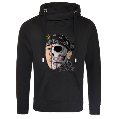 Motiv: Cross Neck Hoodie - Logo weißer - bestimme auf Wunsch Details wie Produkt, Grösse, Farbe und Position selbst ! Motiv: Cross Neck Hoodie - Logo weißer
