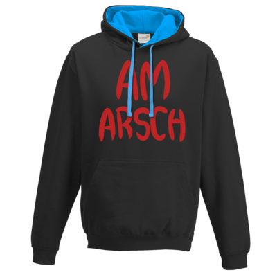 Motiv: Two-Tone Hoodie - Am Arsch - bestimme auf Wunsch Details wie Produkt, Grösse, Farbe und Position selbst ! Motiv: Two-Tone Hoodie - Am Arsch