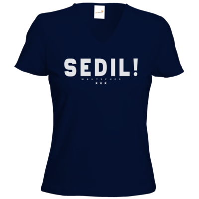 Motiv: T-Shirts Damen V-Neck FAIR WEAR - Sedil! - bestimme auf Wunsch Details wie Produkt, Grösse, Farbe und Position selbst ! Motiv: T-Shirts Damen V-Neck FAIR WEAR - Sedil!