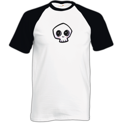 Motiv: TShirt Baseball - scrumpy - happy skull - bestimme auf Wunsch Details wie Produkt, Grösse, Farbe und Position selbst ! Motiv: TShirt Baseball - scrumpy - happy skull