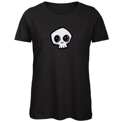 Motiv: Organic Lady T-Shirt - scrumpy - happy skull - bestimme auf Wunsch Details wie Produkt, Grösse, Farbe und Position selbst ! Motiv: Organic Lady T-Shirt - scrumpy - happy skull
