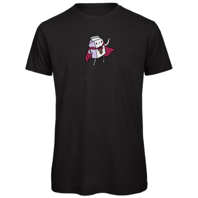 Motiv: Organic T-Shirt - supermilich - the hero of milk - bestimme auf Wunsch Details wie Produkt, Grösse, Farbe und Position selbst ! Motiv: Organic T-Shirt - supermilich - the hero of milk