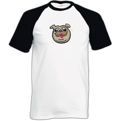 Motiv: TShirt Baseball - fritzi - cute pug - bestimme auf Wunsch Details wie Produkt, Grösse, Farbe und Position selbst ! Motiv: TShirt Baseball - fritzi - cute pug