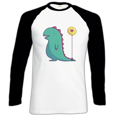 Motiv: Longsleeve Baseball T - dino - love - bestimme auf Wunsch Details wie Produkt, Grösse, Farbe und Position selbst ! Motiv: Longsleeve Baseball T - dino - love