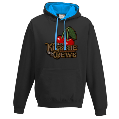 Motiv: Two-Tone Hoodie - Kirsche und Crews - bestimme auf Wunsch Details wie Produkt, Grösse, Farbe und Position selbst ! Motiv: Two-Tone Hoodie - Kirsche und Crews