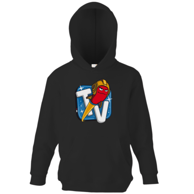 Motiv: Kids Hooded Sweat - Senderlogo - bestimme auf Wunsch Details wie Produkt, Grösse, Farbe und Position selbst ! Motiv: Kids Hooded Sweat - Senderlogo