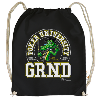 Motiv: Cotton Gymsac - Kroko University - bestimme auf Wunsch Details wie Produkt, Grösse, Farbe und Position selbst ! Motiv: Cotton Gymsac - Kroko University