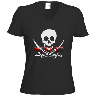 Motiv: T-Shirts Damen V-Neck FAIR WEAR - Pirat - bestimme auf Wunsch Details wie Produkt, Grösse, Farbe und Position selbst ! Motiv: T-Shirts Damen V-Neck FAIR WEAR - Pirat