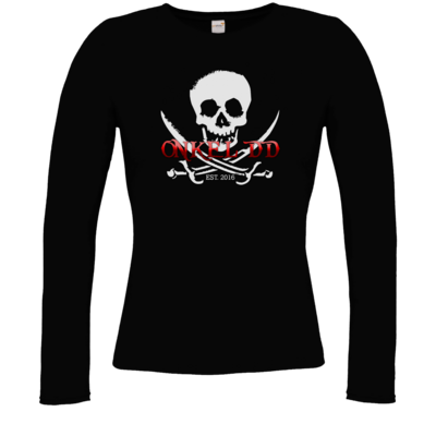 Motiv: Longsleeve Damen Organic - Pirat - bestimme auf Wunsch Details wie Produkt, Grösse, Farbe und Position selbst ! Motiv: Longsleeve Damen Organic - Pirat