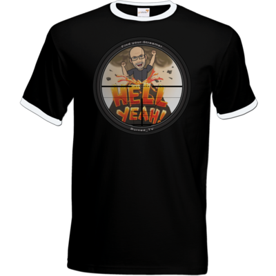 Motiv: T-Shirt Ringer - BurnedHellScope - bestimme auf Wunsch Details wie Produkt, Grösse, Farbe und Position selbst ! Motiv: T-Shirt Ringer - BurnedHellScope