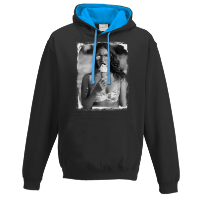 Motiv: Two-Tone Hoodie - Icedamaged - bestimme auf Wunsch Details wie Produkt, Grösse, Farbe und Position selbst ! Motiv: Two-Tone Hoodie - Icedamaged
