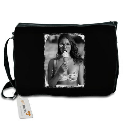 Motiv: Schultertasche - Icedamaged - bestimme auf Wunsch Details wie Produkt, Grösse, Farbe und Position selbst ! Motiv: Schultertasche - Icedamaged
