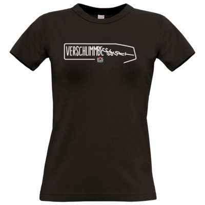 Motiv: T-Shirt Damen Premium FAIR WEAR - Verschlimmbessert - bestimme auf Wunsch Details wie Produkt, Grösse, Farbe und Position selbst ! Motiv: T-Shirt Damen Premium FAIR WEAR - Verschlimmbessert
