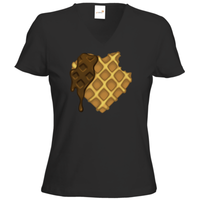 Motiv: T-Shirt Damen V-Neck Classic - bakacrHerz - bestimme auf Wunsch Details wie Produkt, Grösse, Farbe und Position selbst ! Motiv: T-Shirt Damen V-Neck Classic - bakacrHerz