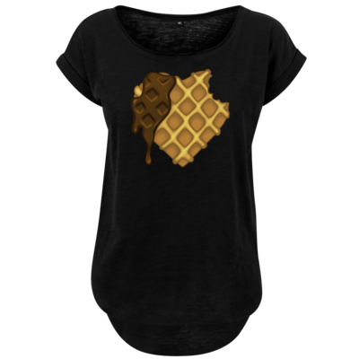 Motiv: Ladies Long Slub Tee - bakacrHerz - bestimme auf Wunsch Details wie Produkt, Grösse, Farbe und Position selbst ! Motiv: Ladies Long Slub Tee - bakacrHerz