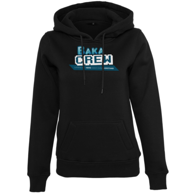 Motiv: Womens Heavy Hoody - BakaCrew Logo mit Claim - bestimme auf Wunsch Details wie Produkt, Grösse, Farbe und Position selbst ! Motiv: Womens Heavy Hoody - BakaCrew Logo mit Claim