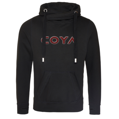 Motiv: Cross Neck Hoodie - Coya Logo - bestimme auf Wunsch Details wie Produkt, Grösse, Farbe und Position selbst ! Motiv: Cross Neck Hoodie - Coya Logo