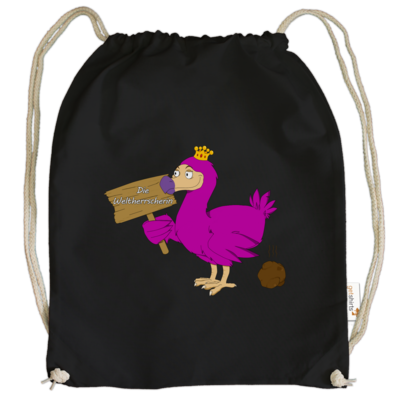 Motiv: Cotton Gymsac - Motiv Weltherrscherin - bestimme auf Wunsch Details wie Produkt, Grösse, Farbe und Position selbst ! Motiv: Cotton Gymsac - Motiv Weltherrscherin