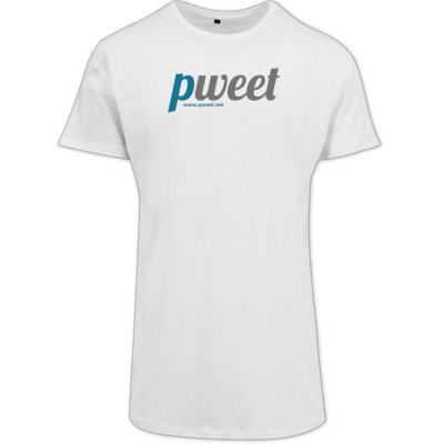 Motiv: Shaped Long Tee - Pweet Logo 1 - bestimme auf Wunsch Details wie Produkt, Grösse, Farbe und Position selbst ! Motiv: Shaped Long Tee - Pweet Logo 1