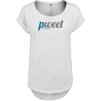 Motiv: Ladies Long Slub Tee - Pweet Logo 1 - bestimme auf Wunsch Details wie Produkt, Grösse, Farbe und Position selbst ! Motiv: Ladies Long Slub Tee - Pweet Logo 1