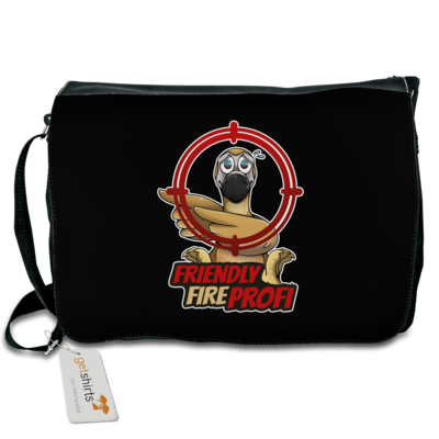 Motiv: Schultertasche - Friendly Fire Profi - bestimme auf Wunsch Details wie Produkt, Grösse, Farbe und Position selbst ! Motiv: Schultertasche - Friendly Fire Profi