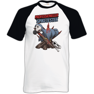 Motiv: TShirt Baseball - Spike-Tester - bestimme auf Wunsch Details wie Produkt, Grösse, Farbe und Position selbst ! Motiv: TShirt Baseball - Spike-Tester