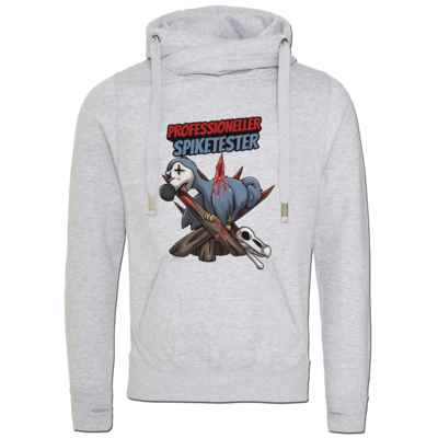 Motiv: Cross Neck Hoodie - Spike-Tester - bestimme auf Wunsch Details wie Produkt, Grösse, Farbe und Position selbst ! Motiv: Cross Neck Hoodie - Spike-Tester