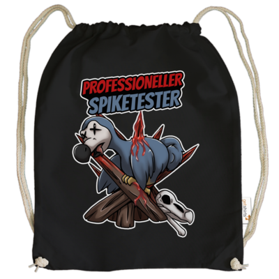 Motiv: Cotton Gymsac - Spike-Tester - bestimme auf Wunsch Details wie Produkt, Grösse, Farbe und Position selbst ! Motiv: Cotton Gymsac - Spike-Tester