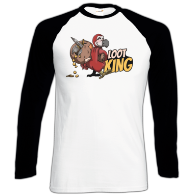 Motiv: Longsleeve Baseball T - Loot-King - bestimme auf Wunsch Details wie Produkt, Grösse, Farbe und Position selbst ! Motiv: Longsleeve Baseball T - Loot-King