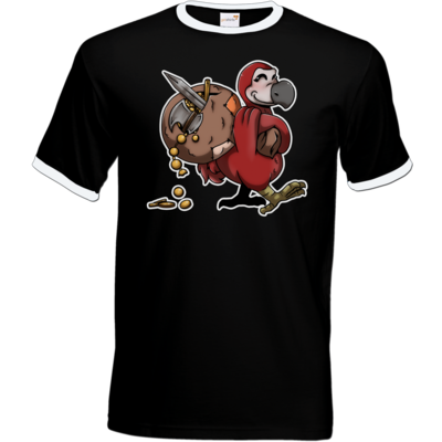 Motiv: T-Shirt Ringer - Loot-Dodo - bestimme auf Wunsch Details wie Produkt, Grösse, Farbe und Position selbst ! Motiv: T-Shirt Ringer - Loot-Dodo