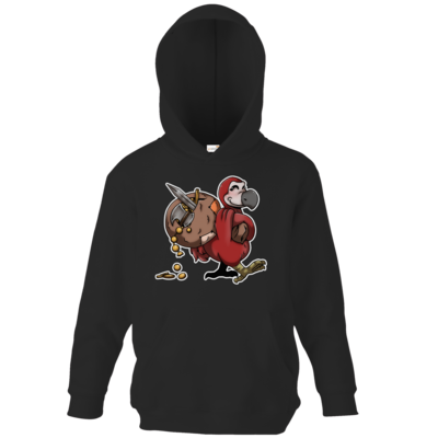 Motiv: Kids Hooded Sweat - Loot-Dodo - bestimme auf Wunsch Details wie Produkt, Grösse, Farbe und Position selbst ! Motiv: Kids Hooded Sweat - Loot-Dodo