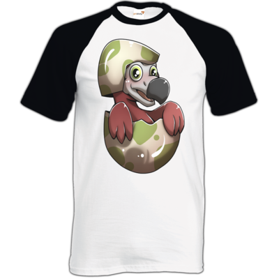 Motiv: TShirt Baseball - Dodo-Küken - bestimme auf Wunsch Details wie Produkt, Grösse, Farbe und Position selbst ! Motiv: TShirt Baseball - Dodo-Küken